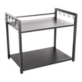 Premium Metal Microwave Oven Stand with 2-Tier Storage Shelf | Heavy Duty Kitchen Organizer Rack | Powder Coated Rust-Resistant Multipurpose Storage Stand for Microwave, OTG, Spice Jars