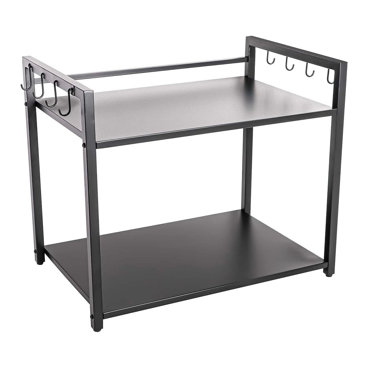Premium Metal Microwave Oven Stand with 2-Tier Storage Shelf | Heavy Duty Kitchen Organizer Rack | Powder Coated Rust-Resistant Multipurpose Storage Stand for Microwave, OTG, Spice Jars
