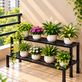 Trendy Luxury Metal Plant Stand Multiple Flower Pot Holder Shelves Planter Rack Storage Organizer Display for Indoor Outdoor Garden Balcony